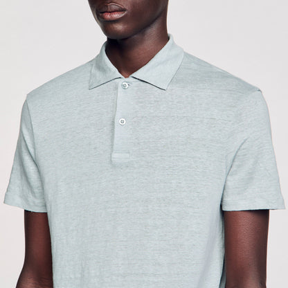 Sandro Linen polo shirt