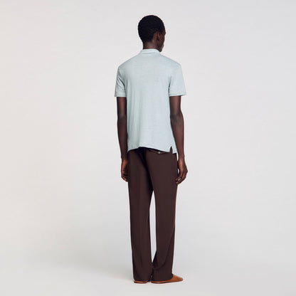 Sandro Linen polo shirt