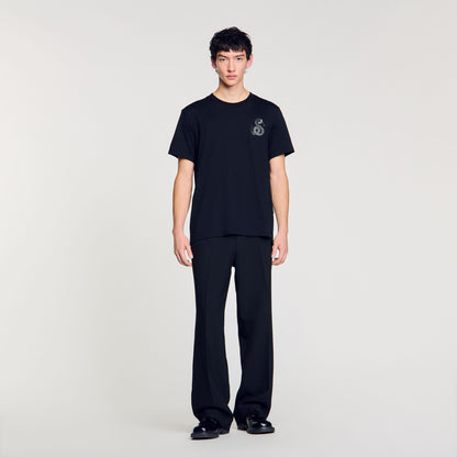 Sandro T-shirt with snake detail