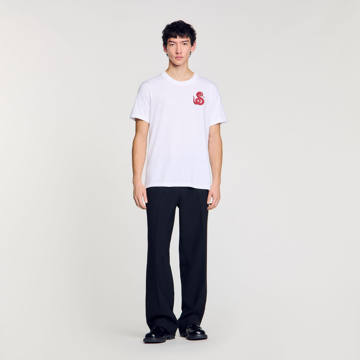 Sandro T-shirt with snake detail