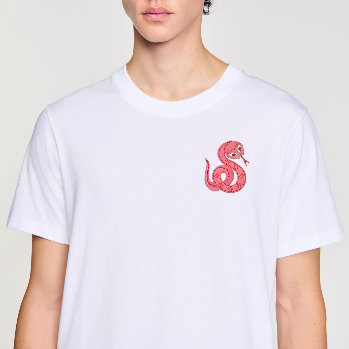 Sandro T-shirt with snake detail