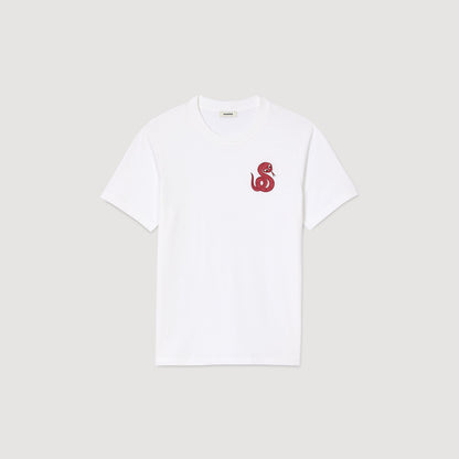Sandro T-shirt with snake detail
