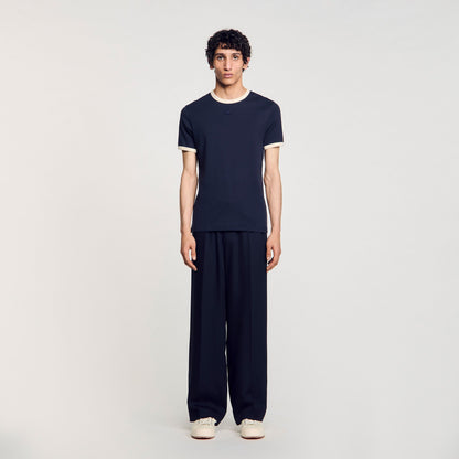 Sandro Two-tone patch T-shirt