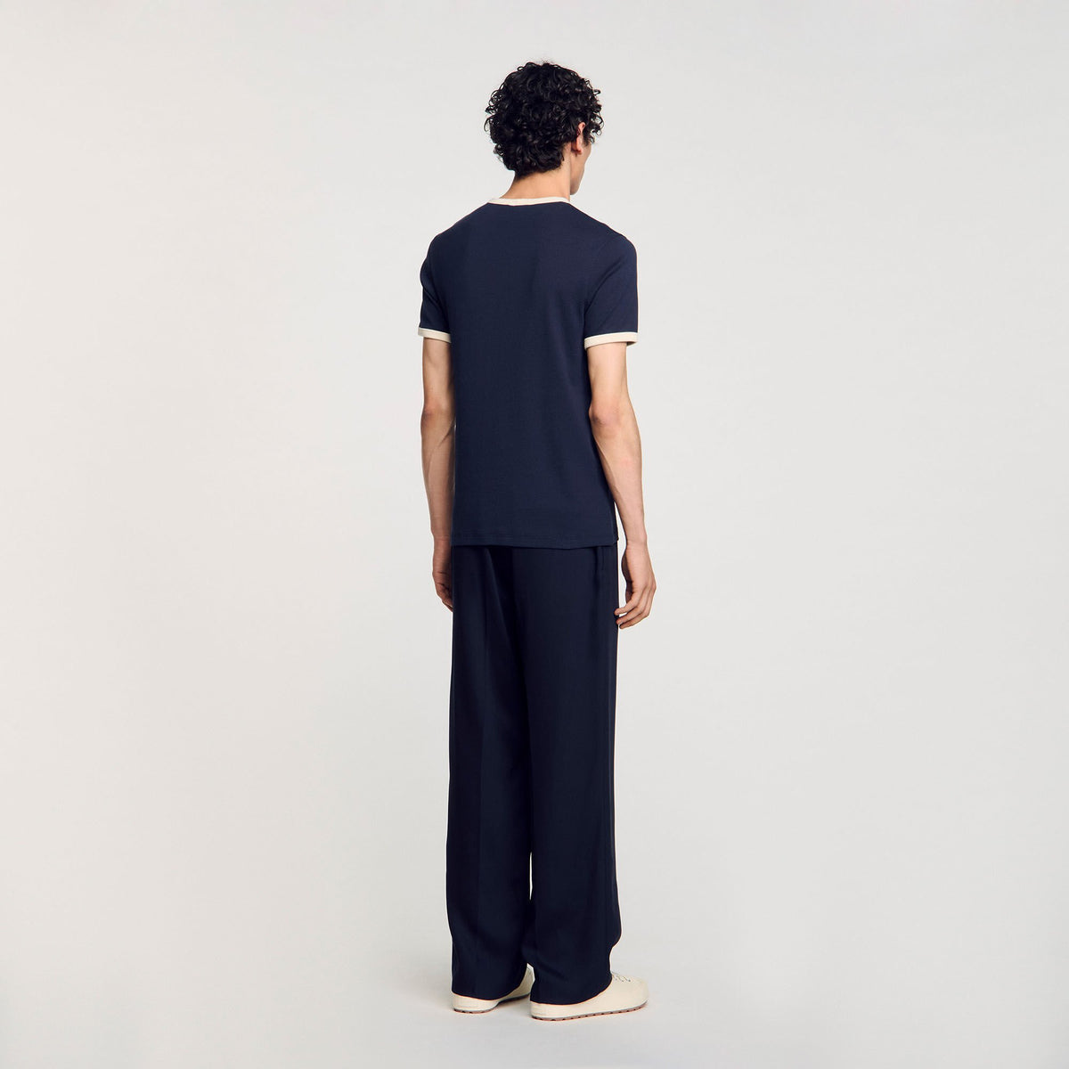 Sandro Two-tone patch T-shirt