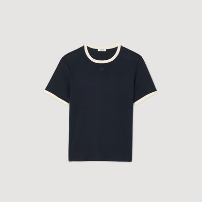 Sandro Two-tone patch T-shirt