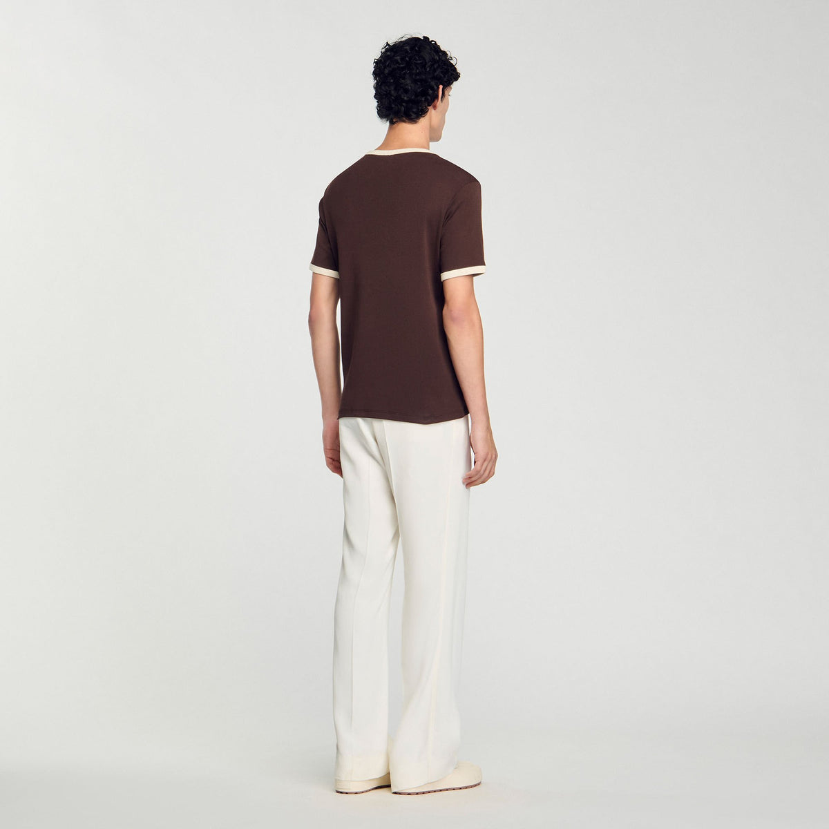 Sandro Two-tone patch T-shirt