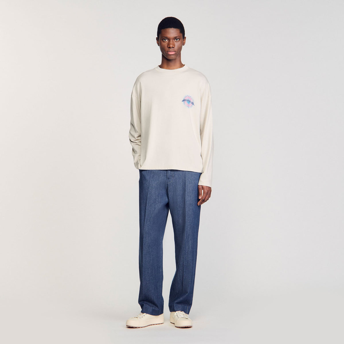 Sandro Sun motif T-shirt