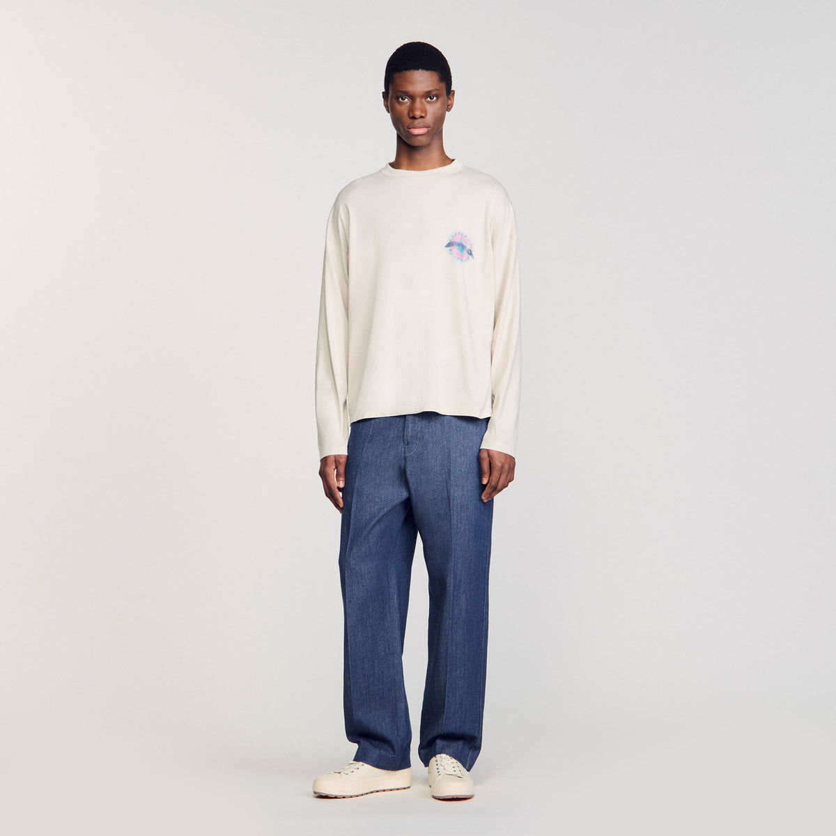 Sandro Sun motif T-shirt