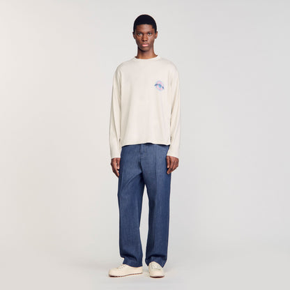 Sandro Sun motif T-shirt