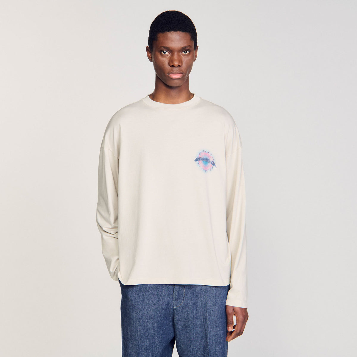 Sandro Sun motif T-shirt