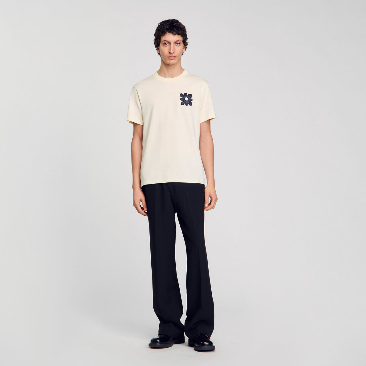 Sandro T-shirt with flower detail