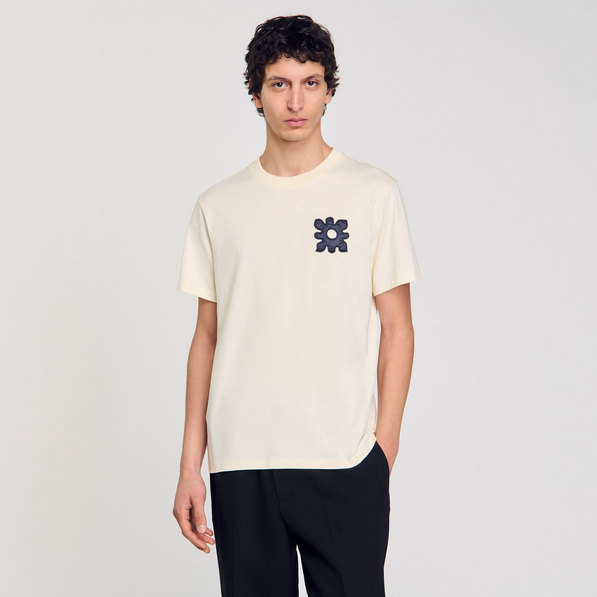 Sandro T-shirt with flower detail