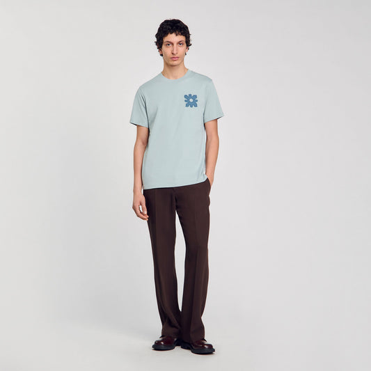Sandro T-shirt with flower detail