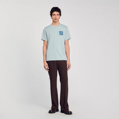 Sandro T-shirt with flower detail