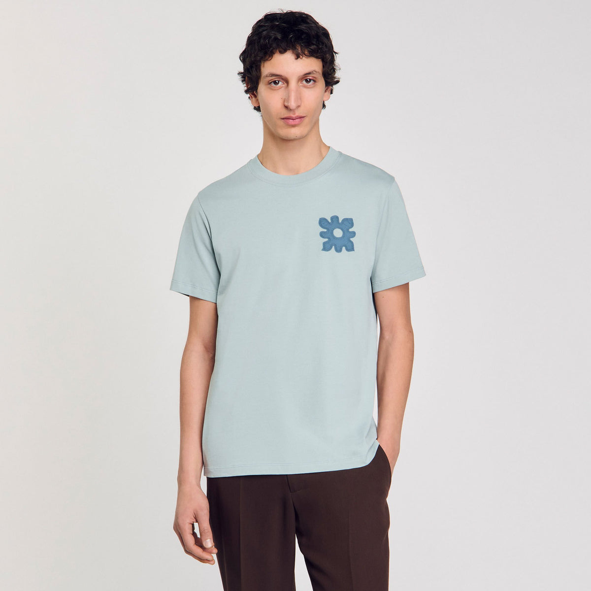 Sandro T-shirt with flower detail