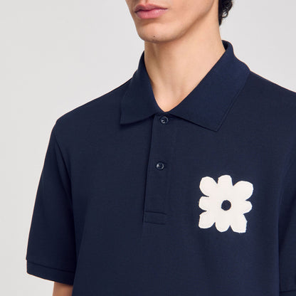 Sandro Polo shirt with flower patch