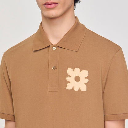 Sandro Polo shirt with flower patch