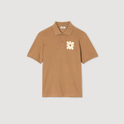 Sandro Polo shirt with flower patch
