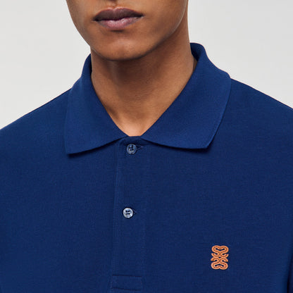 Sandro Polo shirt with leather logo