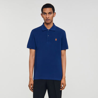 Sandro Polo shirt with leather logo