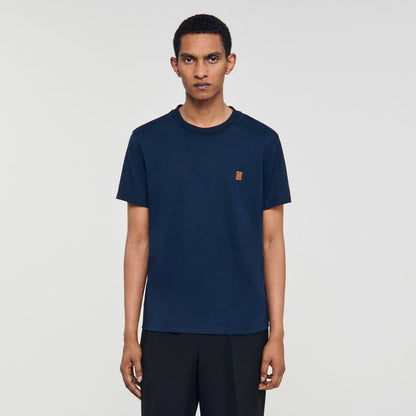Sandro Leather logo T-shirt