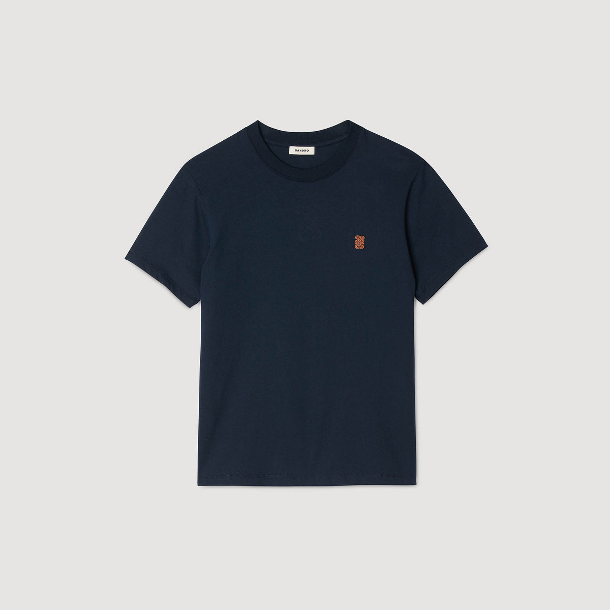 Sandro Leather logo T-shirt
