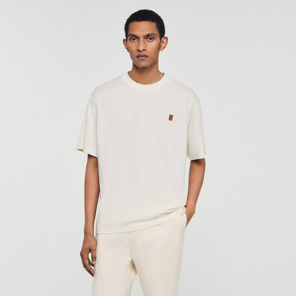Sandro Leather logo T-shirt