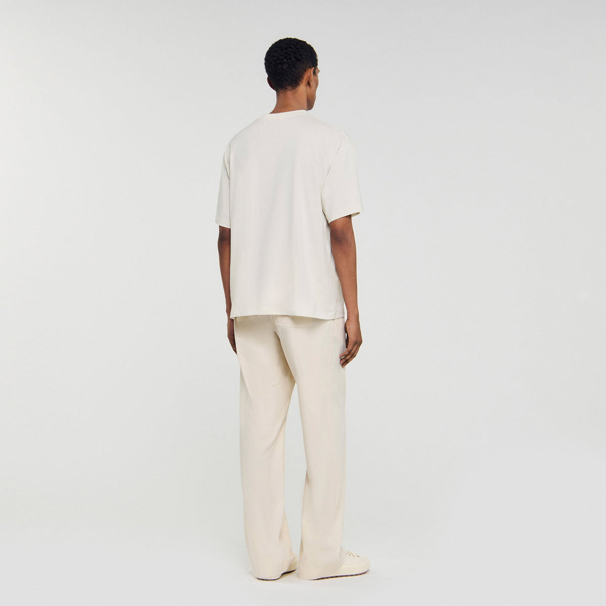 Sandro Leather logo T-shirt