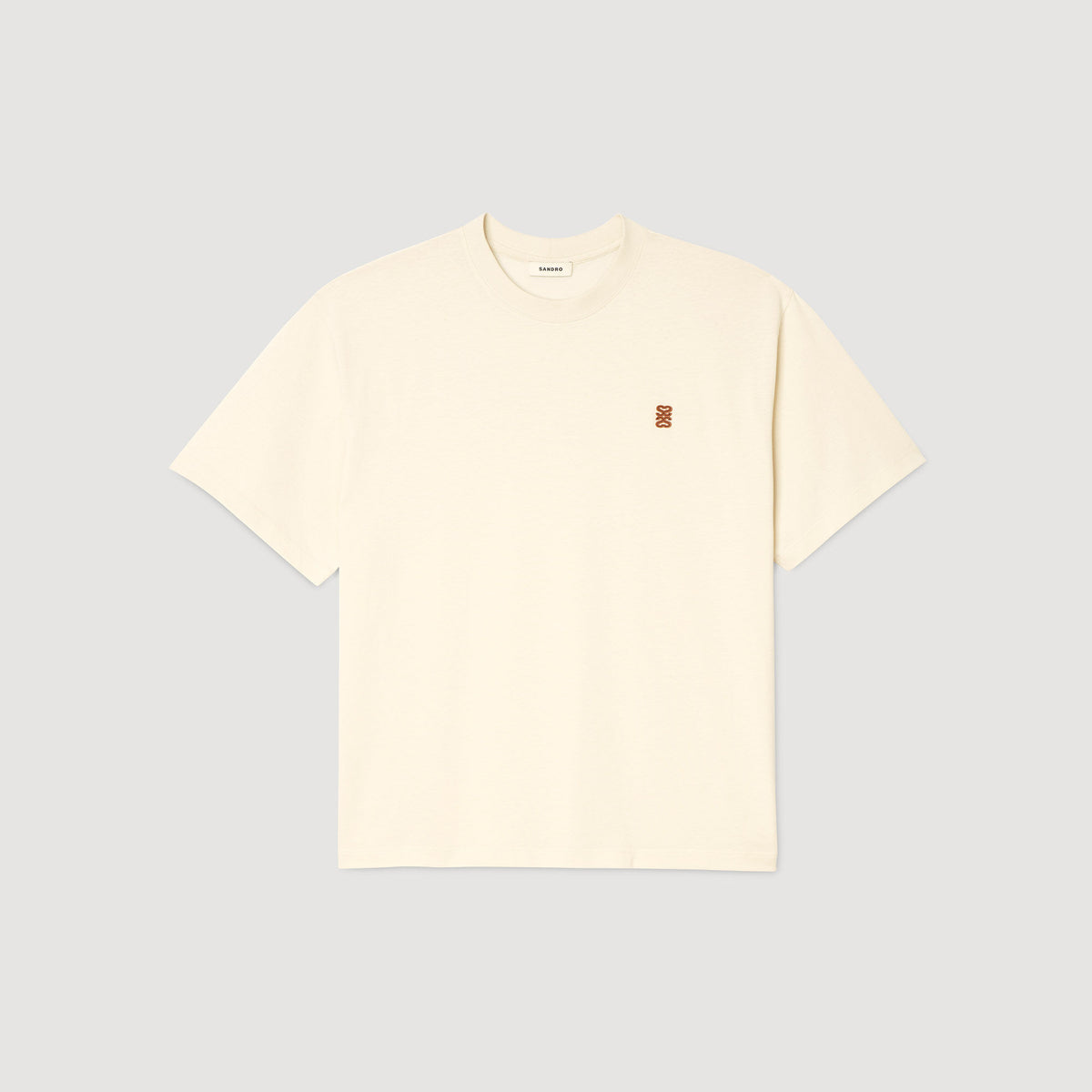 Sandro Leather logo T-shirt