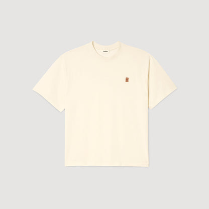 Sandro Leather logo T-shirt