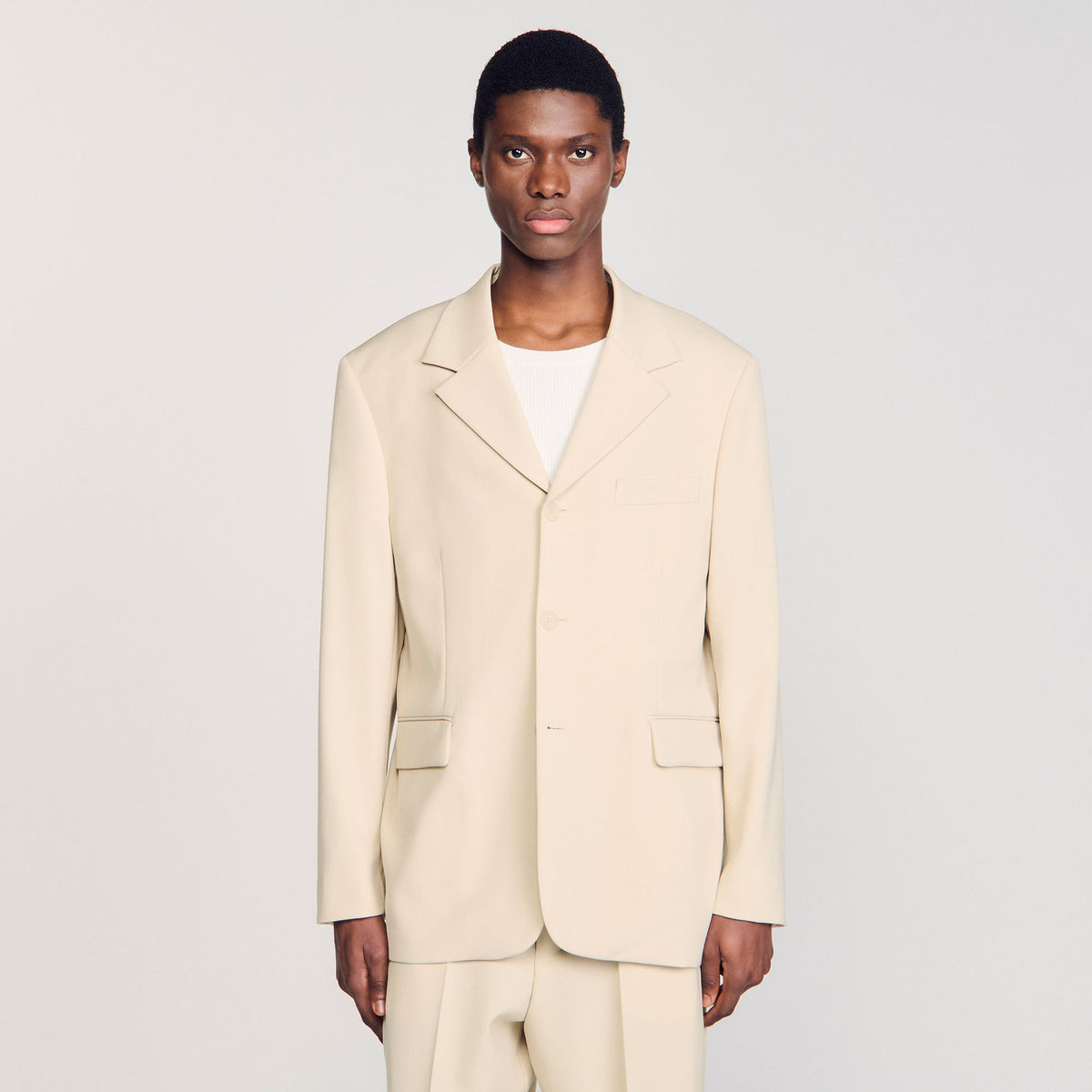 Sandro Oversized wool suit jacket
